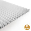 Heldere 16 mm polycarbonaat kanaalplaat Macrolux Multiwall als veranda-overkapping