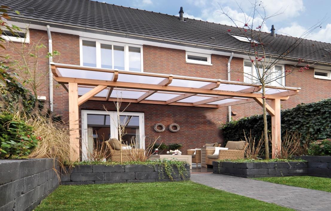 MacroCover aluminium profielsysteem voor een polycarbonaat overkapping